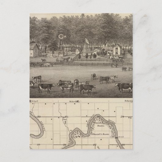 Riverside stock Boerderij, NE of Concordia, Kansas Briefkaart (Voorkant)