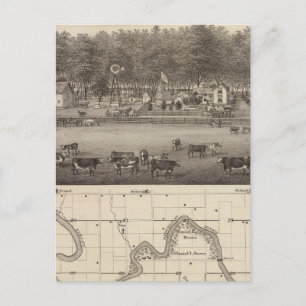 Riverside stock Boerderij, NE of Concordia, Kansas Briefkaart