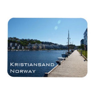 Riverside Uitzicht in Kristiansand, Noorwegen Magneet