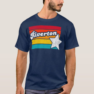 Riverton Wyoming Vintage Verdrietig Souvenir 2 T-shirt