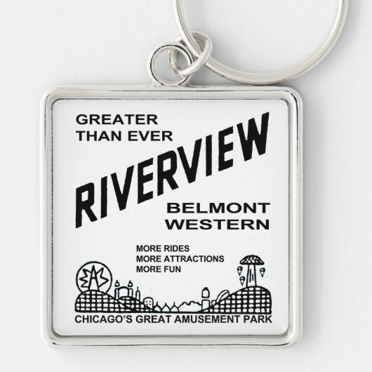 Riverview Amusement Park, Chicago, IL 1904-1967 Sleutelhanger (Voorkant)