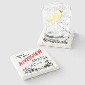 Riverview Amusement Park, Chicago, IL 1904-1967 Stenen Onderzetter (Zijkant)