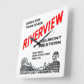 Riverview Amusement Park, Chicago, IL 1904-1967 Vierkante Klok (Hoek)
