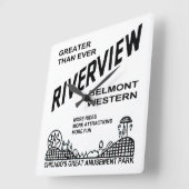 Riverview Amusement Park, Chicago, IL 1904-1967 Vierkante Klok (Hoek)
