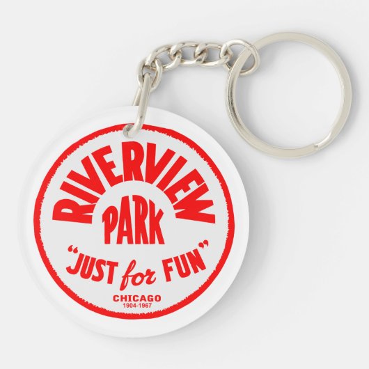 Riverview Amusement Park, Chicago, Illinois Sleutelhanger (Achterkant)