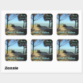 Riverview No. 1 Aangepaste Bookplate Vierkante Sticker (Vel)