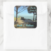 Riverview No. 1 Aangepaste Bookplate Vierkante Sticker (Tas)