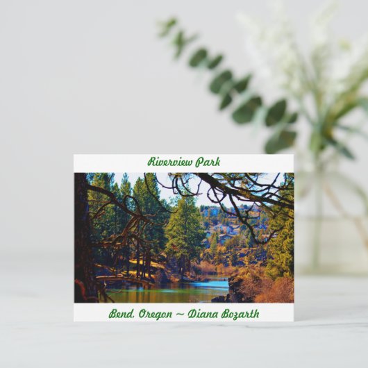 Riverview Park Bend Oregon, Verenigde Staten Briefkaart (Staand voorkant)