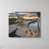 Riverwalk bij Tampa Florida Canvas Afdruk (Voorkant)