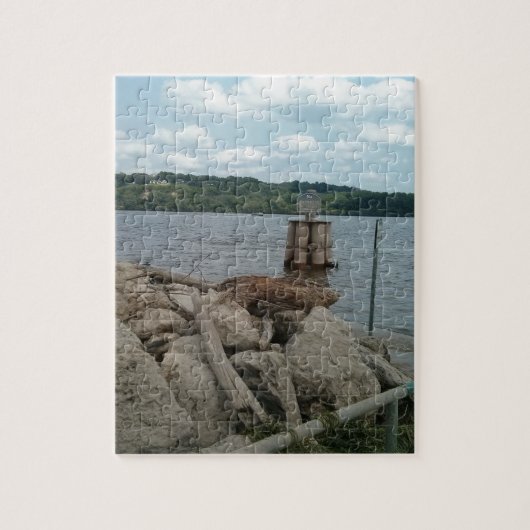 Riverwalk Dubuque Iowa Mississippi Legpuzzel (Verticaal)