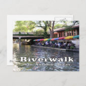 Riverwalk, San Antonio, TEXAS Briefkaart (Voorkant / Achterkant)