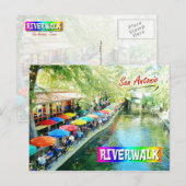Riverwalk, San Antonio, Texas Briefkaart (Voorkant / Achterkant)