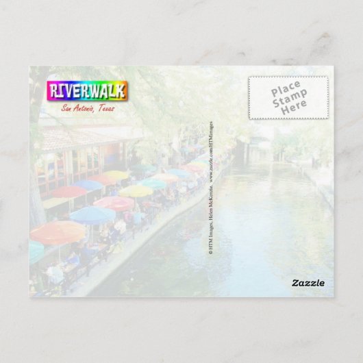 Riverwalk, San Antonio, Texas Briefkaart (Achterkant)