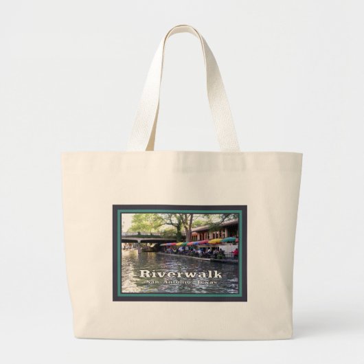 Riverwalk, San Antonio, TEXAS Grote Tote Bag (Voorkant)