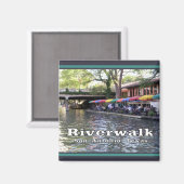 Riverwalk, San Antonio, TEXAS Magneet (Voorkant / Achterkant)