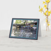 Riverwalk-San Antonio, TX/photography Kaart (Gele Bloem)