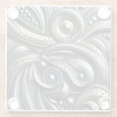 riveted metal curves  glazen onderzetter (Achterkant)