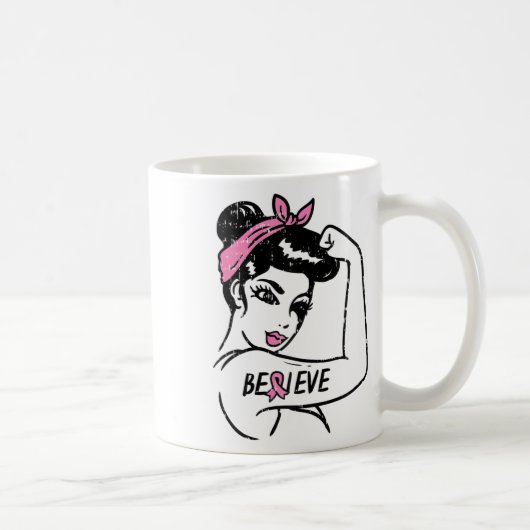 Riveter gelooft dat het bestrijden van borstkanker koffiemok (Rechts)