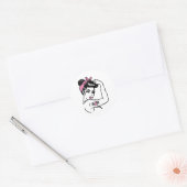 Riveter I wint bewustzijn borstkanker overlevende Ronde Sticker (Envelop)