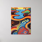 Rivier, Aboriginal, droomtijd. Canvas Afdruk (Voorkant)