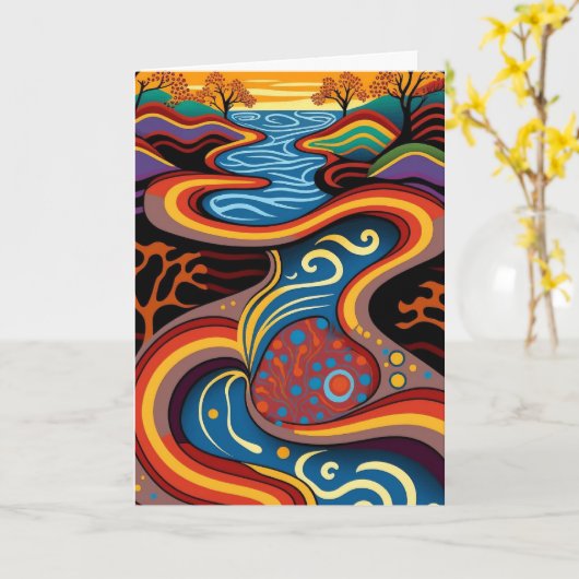 Rivier, Aboriginal, droomtijd. Kaart (Gele Bloem)