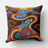 Rivier, Aboriginal, droomtijd. Kussen (Achterkant)