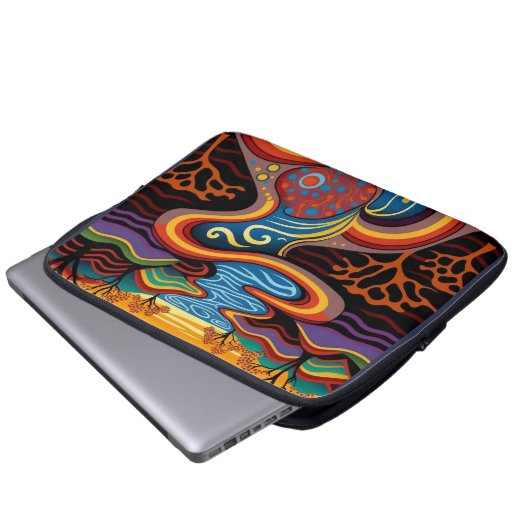 Rivier, Aboriginal, droomtijd. Laptop Sleeve (Voorkant onderkant)