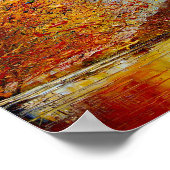 Rivier, abstracte schilderkunst. poster (Hoek)