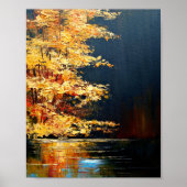 Rivier, abstracte schilderkunst. poster (Voorkant)