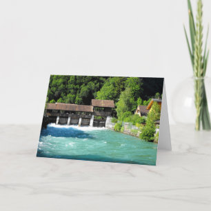 Rivier bij het westen van Interlaken in Feestdagen Kaart