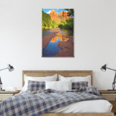 Rivier bij Red Rock Crossing, Arizona Canvas Afdruk (Insitu (Slaapkamer))