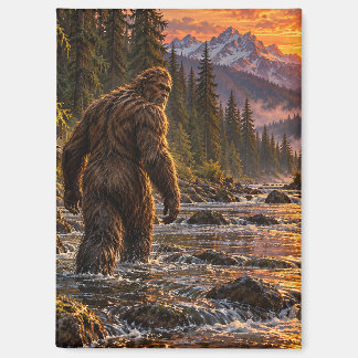 Rivier bij schemering Bigfoot magneet