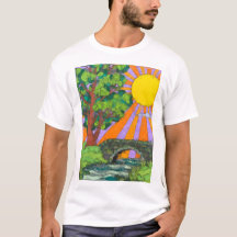 Rivier boslandschap kunst