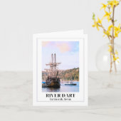 Rivier Dart, Dartmouth, Devon Kaart (Gele Bloem)