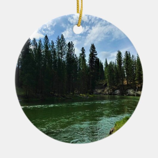 Rivier de Deschutes, Oregon Keramisch Ornament (Voorkant)
