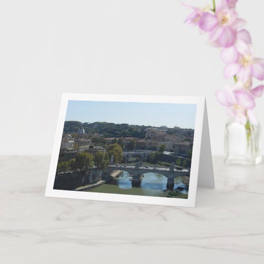 Rivier de Tiber, Rome, Italië Kaart (Orchidee)