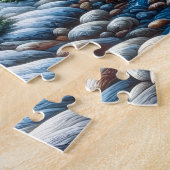 Rivier die door bergen stroomt legpuzzel (Zijkant)