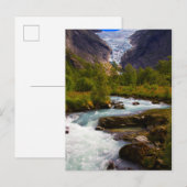 Rivier die stroomt uit de Briksdal-gletsjer Briefkaart (Voorkant / Achterkant)