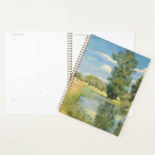 Rivier door een oogstlandschap, zomer planner (Display)