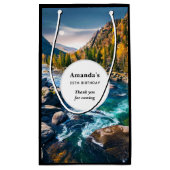 Rivier en bergen Foto - Verjaardag Dank u Klein Cadeauzakje (Achterkant)