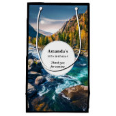 Rivier en bergen Foto - Verjaardag Dank u Klein Cadeauzakje (Voorkant)