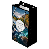 Rivier en bergen Foto - Verjaardag Dank u Klein Cadeauzakje (Voorkant Gekanteld)