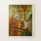 Rivier en bos in de herfst Puzzel (Verticaal)