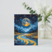 Rivier en bossen briefkaart (Staand voorkant)