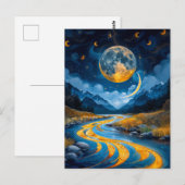 Rivier en bossen briefkaart (Voorkant / Achterkant)