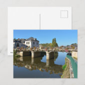 Rivier en brug bij Josselin in Frankrijk Feestdagenkaart (Voorkant / Achterkant)