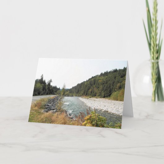 Rivier en Evergreens Bedankkaart (Voorkant)
