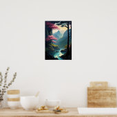 Rivier en kliffen in Captivating Canyon Poster (Keuken)