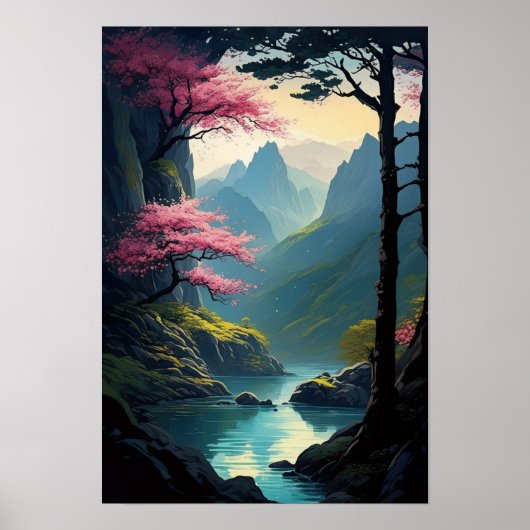 Rivier en kliffen in Captivating Canyon Poster (Voorkant)