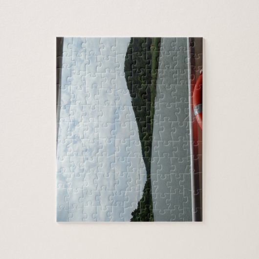 Rivier Foto Puzzel met cadeau boot (Verticaal)